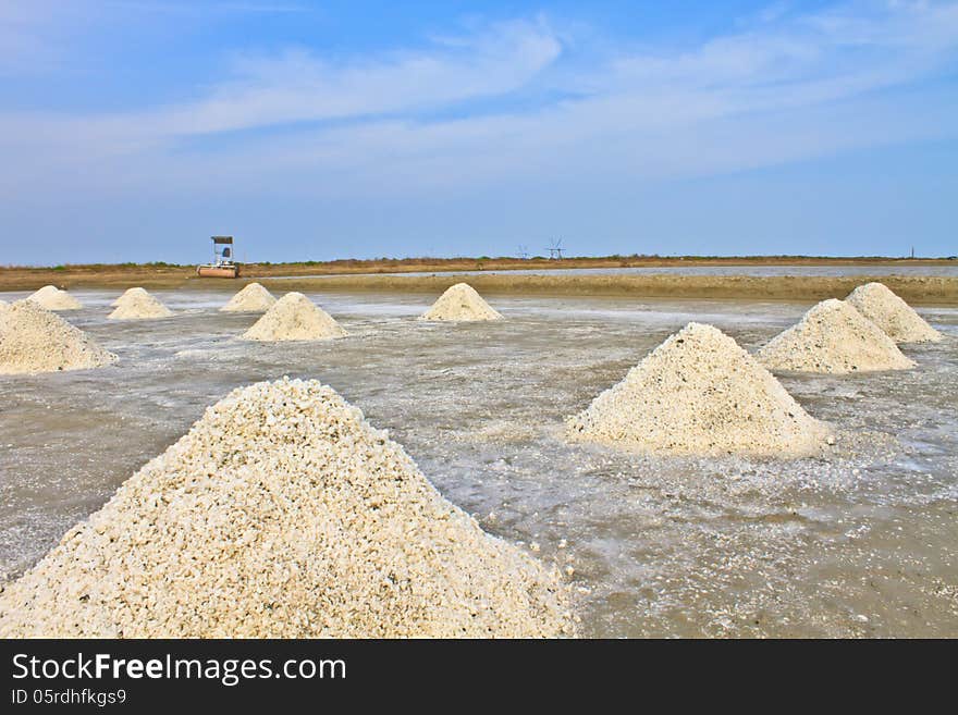 Salt in the Saline in rural Thailand