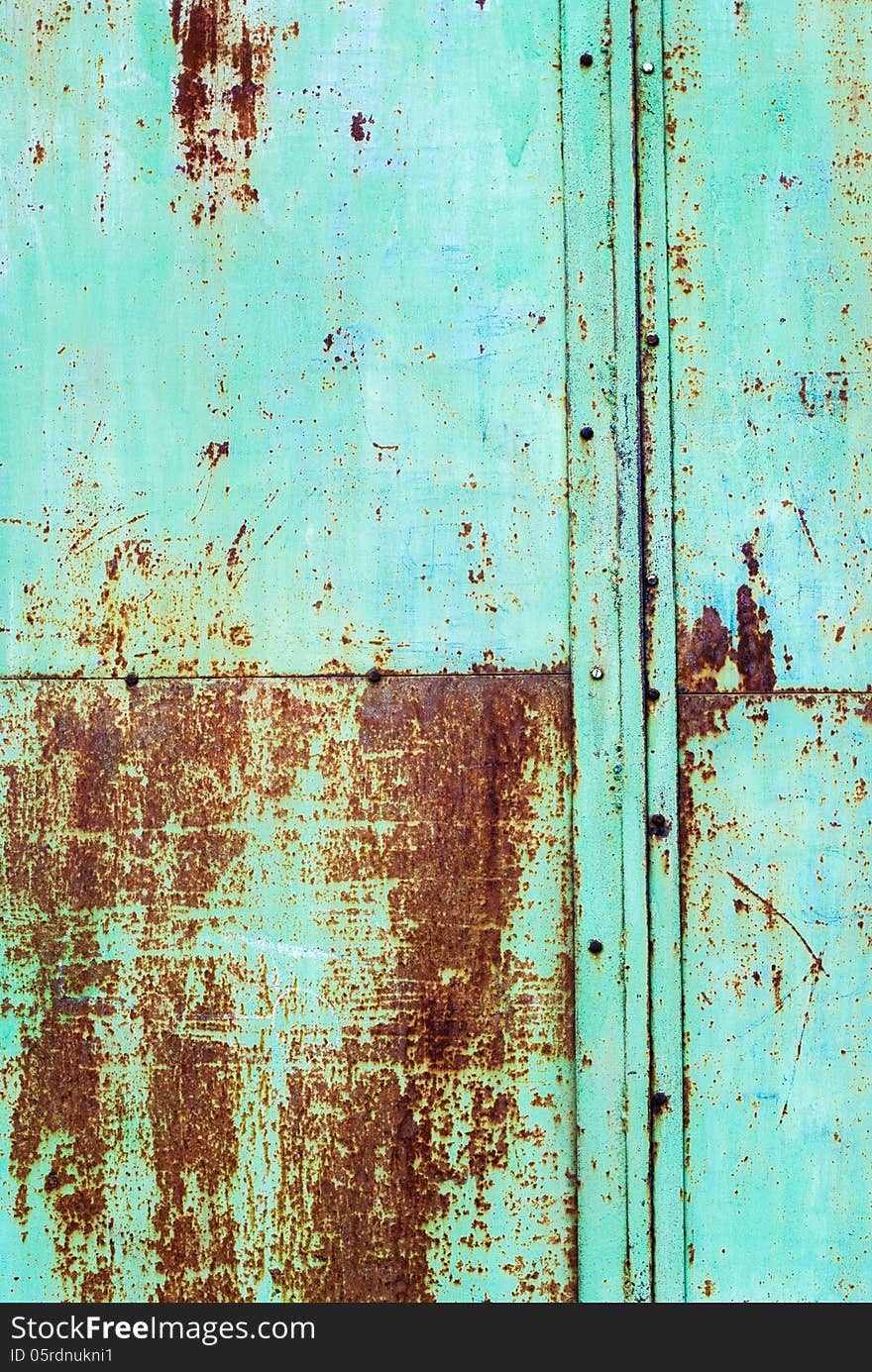 Scratched Rusty Damage Metal Pane, background