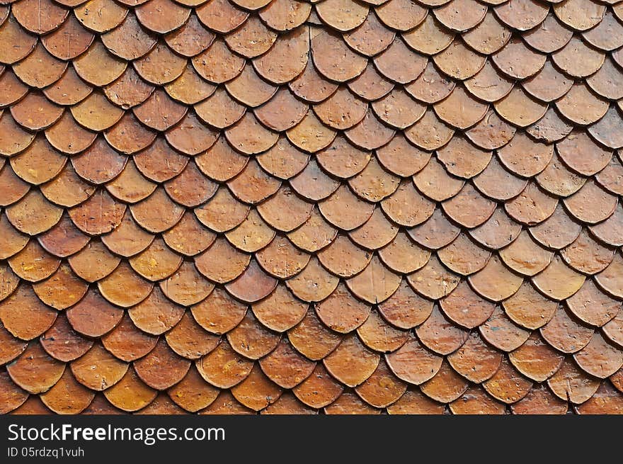 Orange roof texture this detail of temple roof