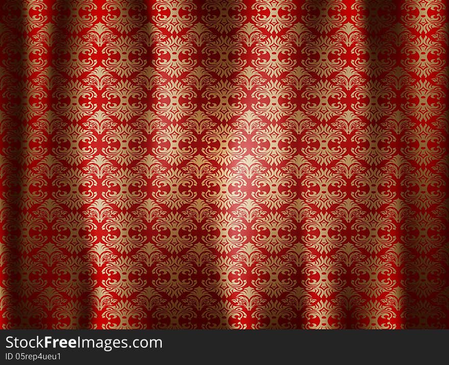 Beautiful pattern curtains wallpaper abstract background