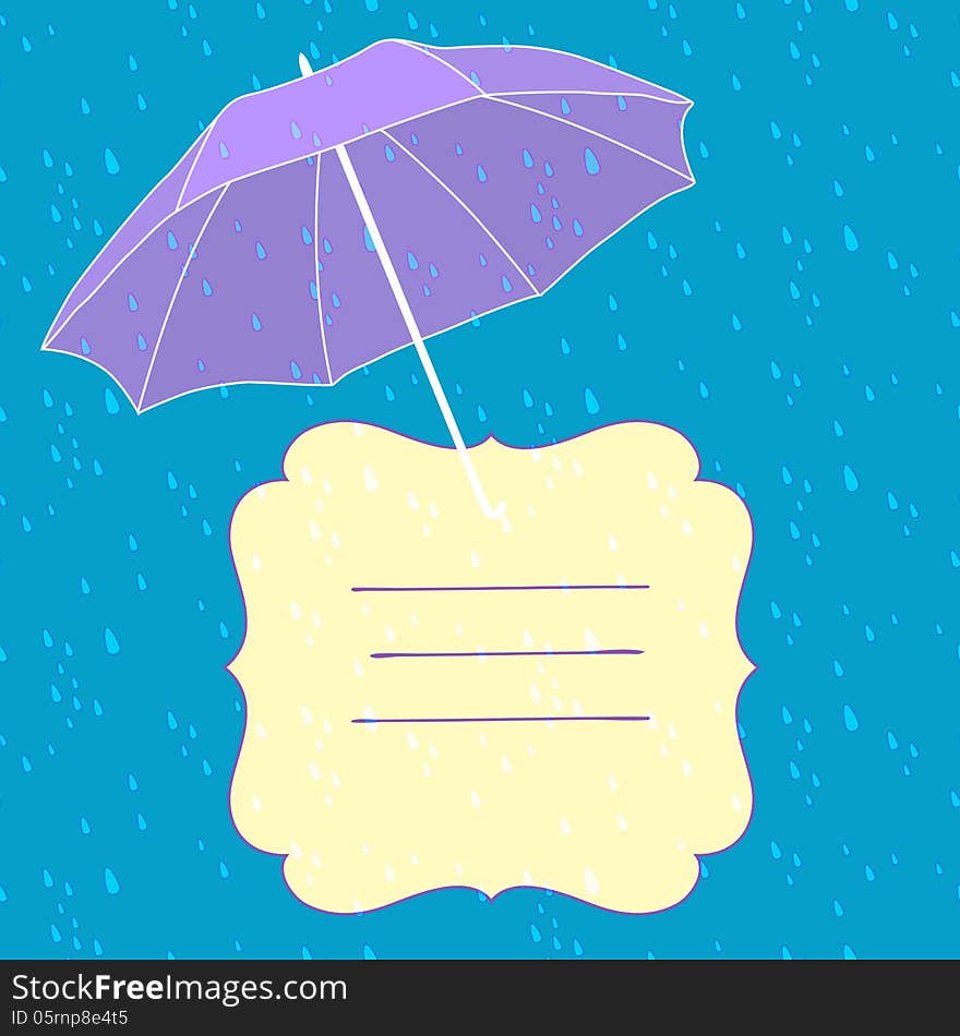 Vector Background With Umbrella