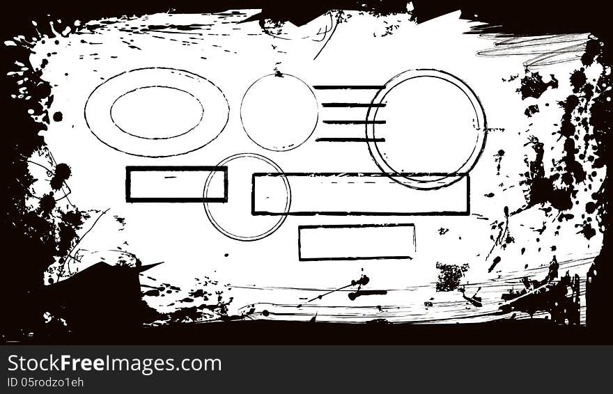 Abstract design frame. Raster version of illustration.