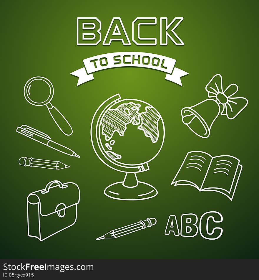 Welcome back to school, vector illustration