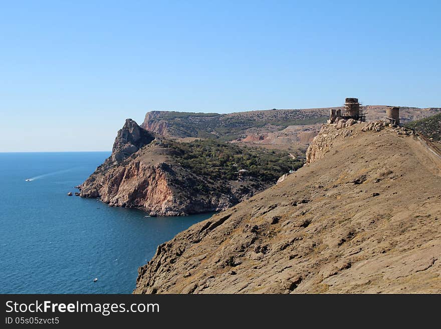 Genoese fortress Cembalo, Balaklava, Sevastopol, Ukraine