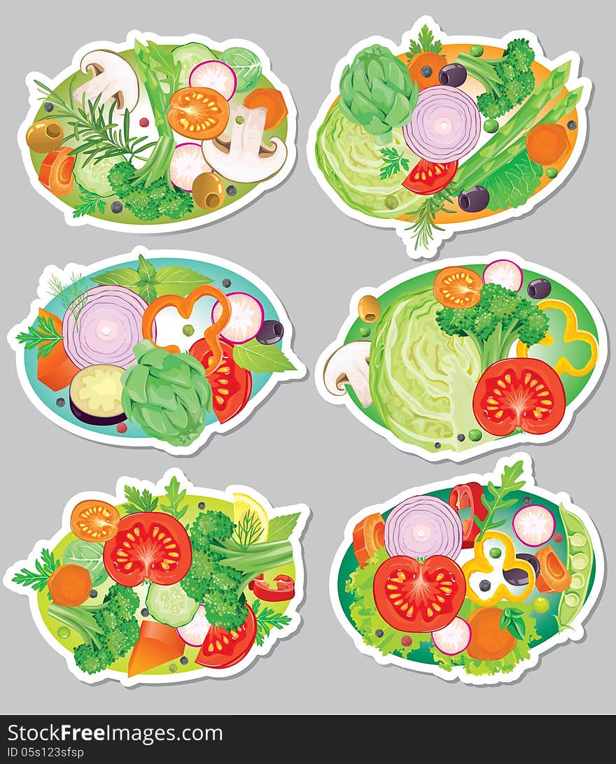 Vegetables sticker