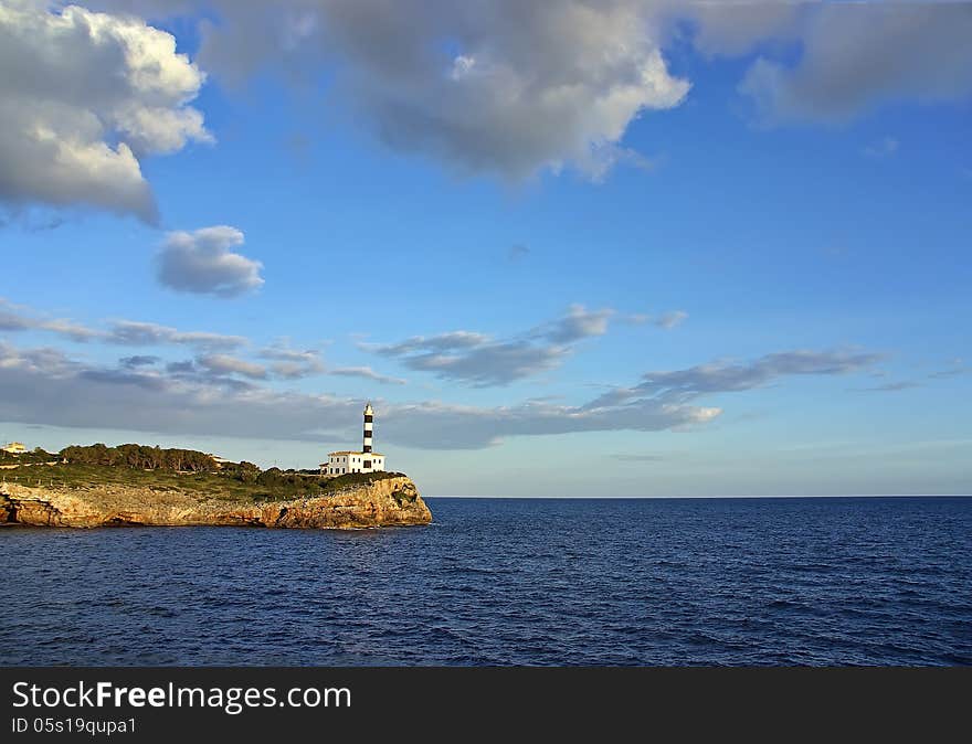 Porto Colom Lighthouse in Majorca