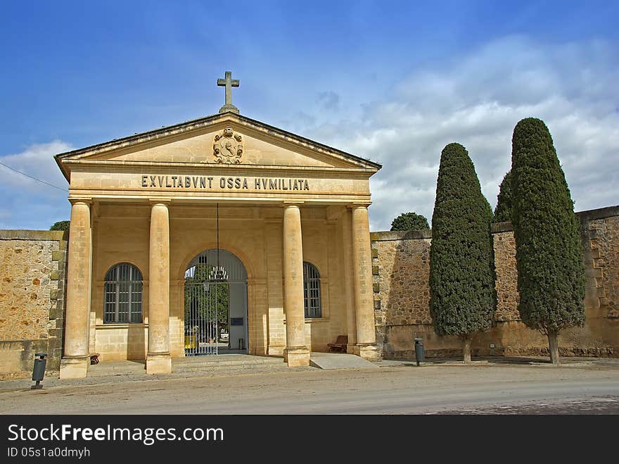 Typical european cemetery in spain