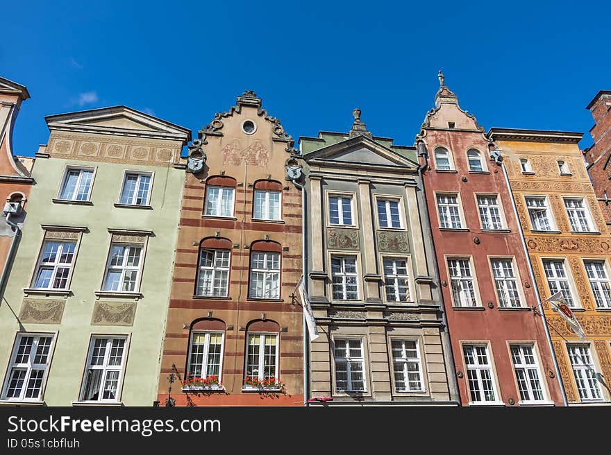 Facades of ancient tenements