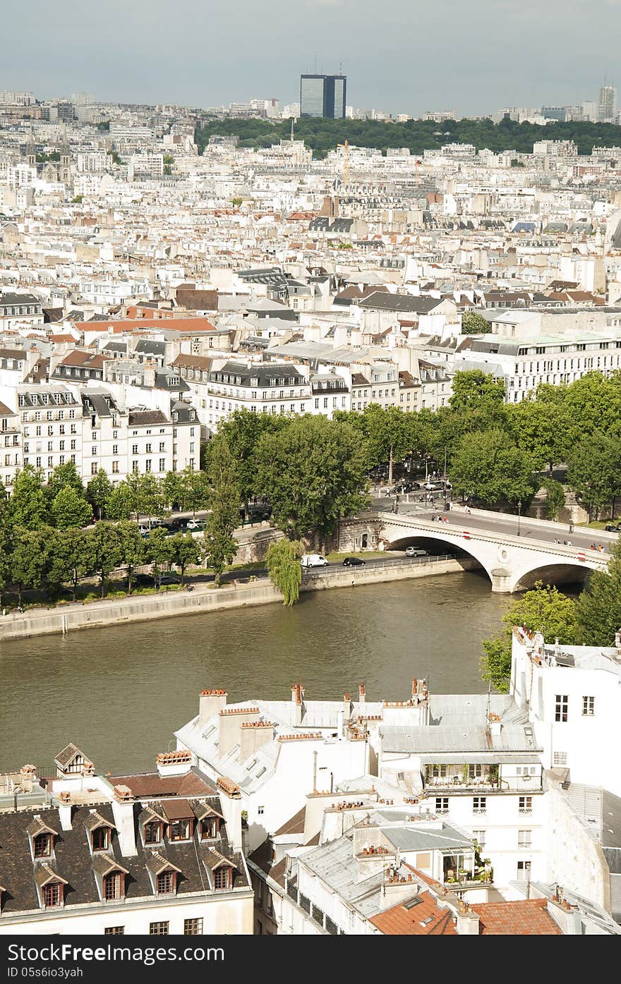 A magnificent view of Paris. A magnificent view of Paris