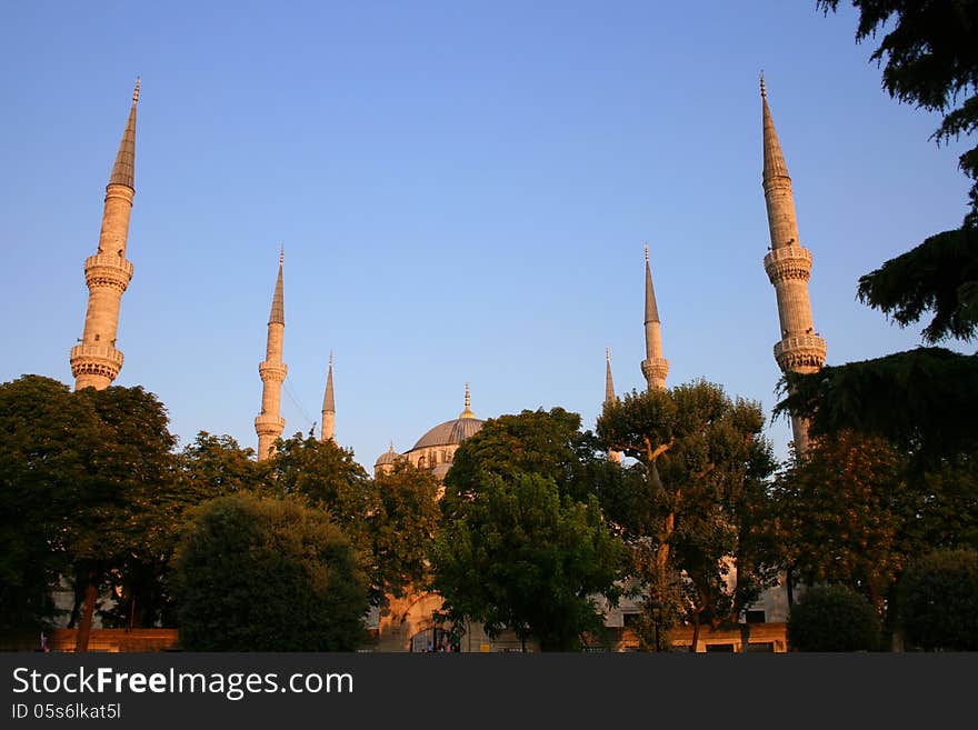 Blue Mosque During Sunset,Istanbul