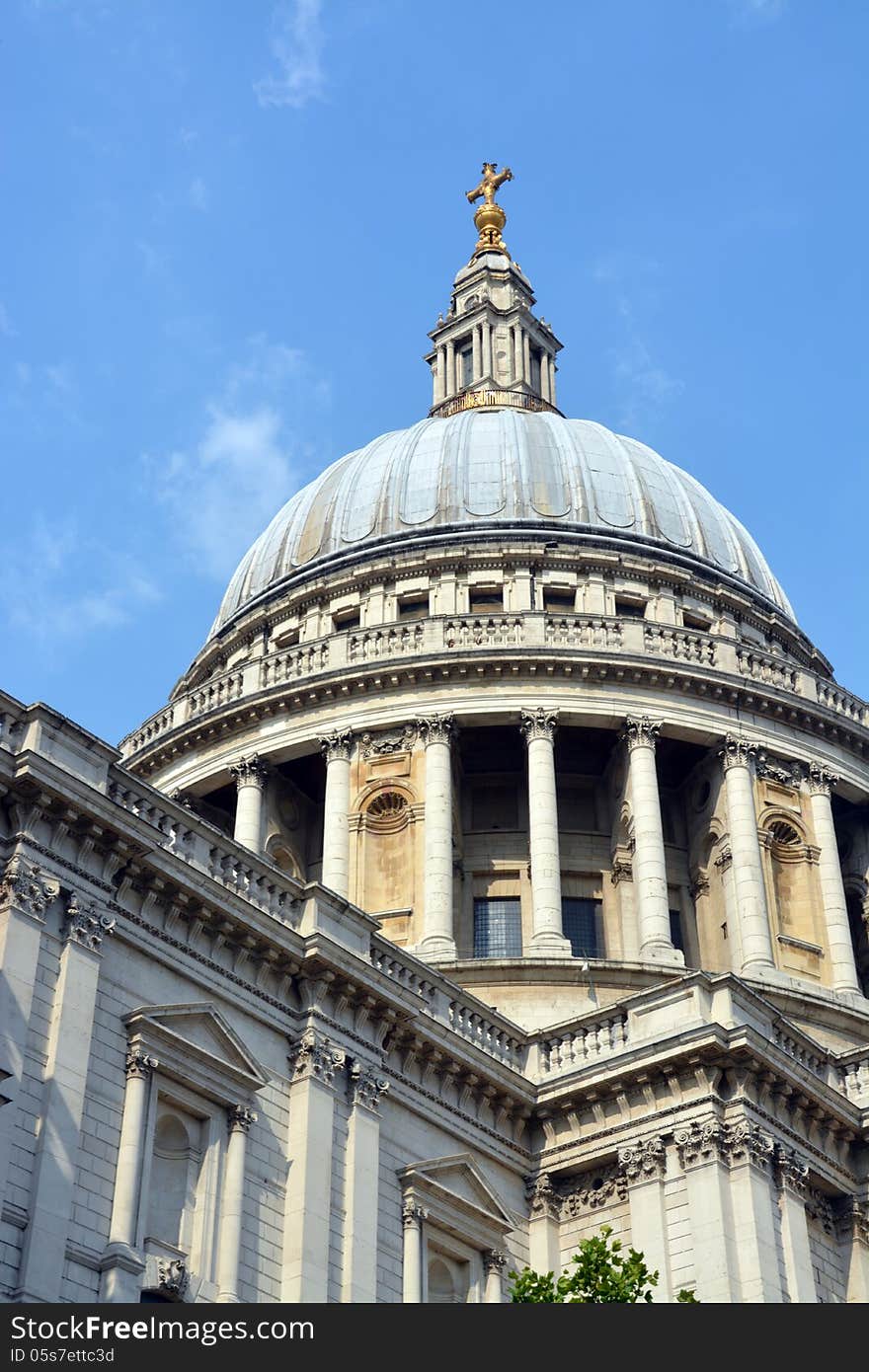 The dome of St Paul's Cathedral, London UK. The dome of St Paul's Cathedral, London UK.