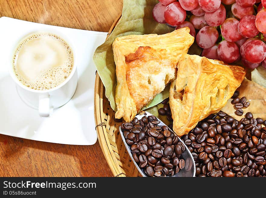 Pie with coffee