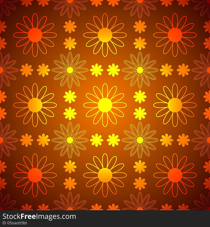 A vector seamless floral background. A vector seamless floral background