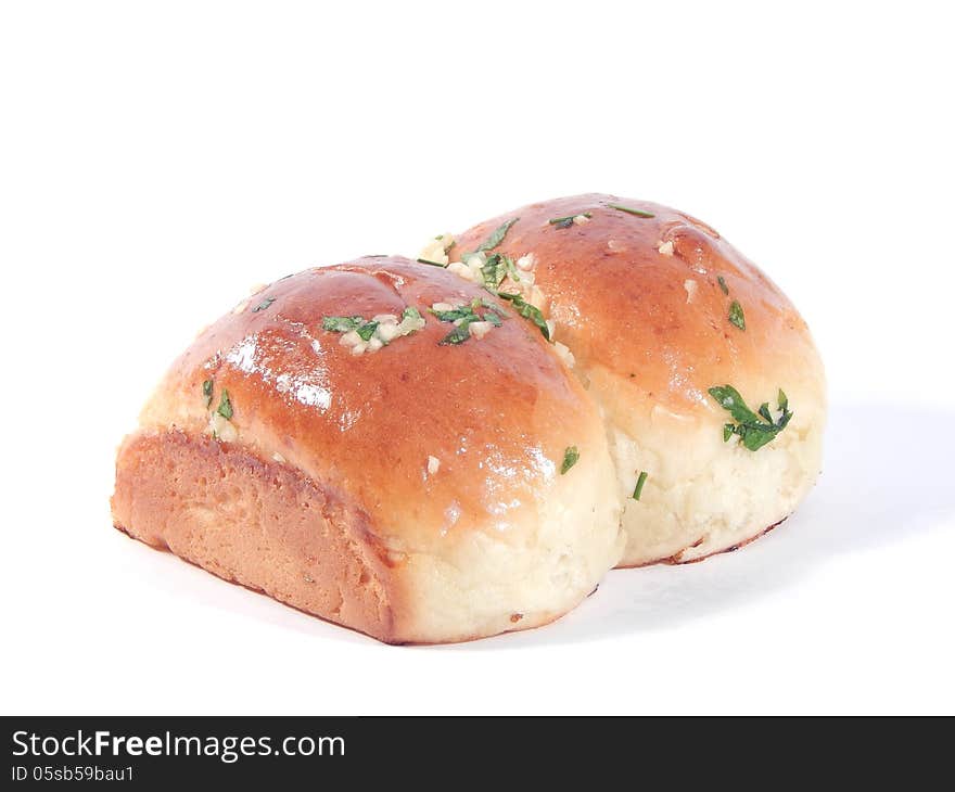 Delicious buns with garlic and herbs