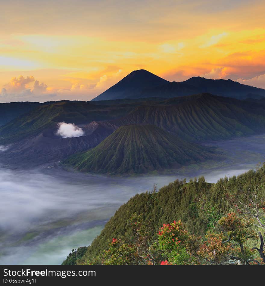 Bromo Mountain in Tengger Semeru National Park