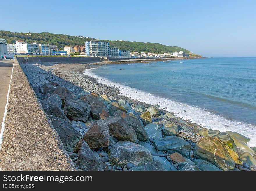 Westward Ho Devon England. Seaside village near Bideford, facing into Bideford Bay.