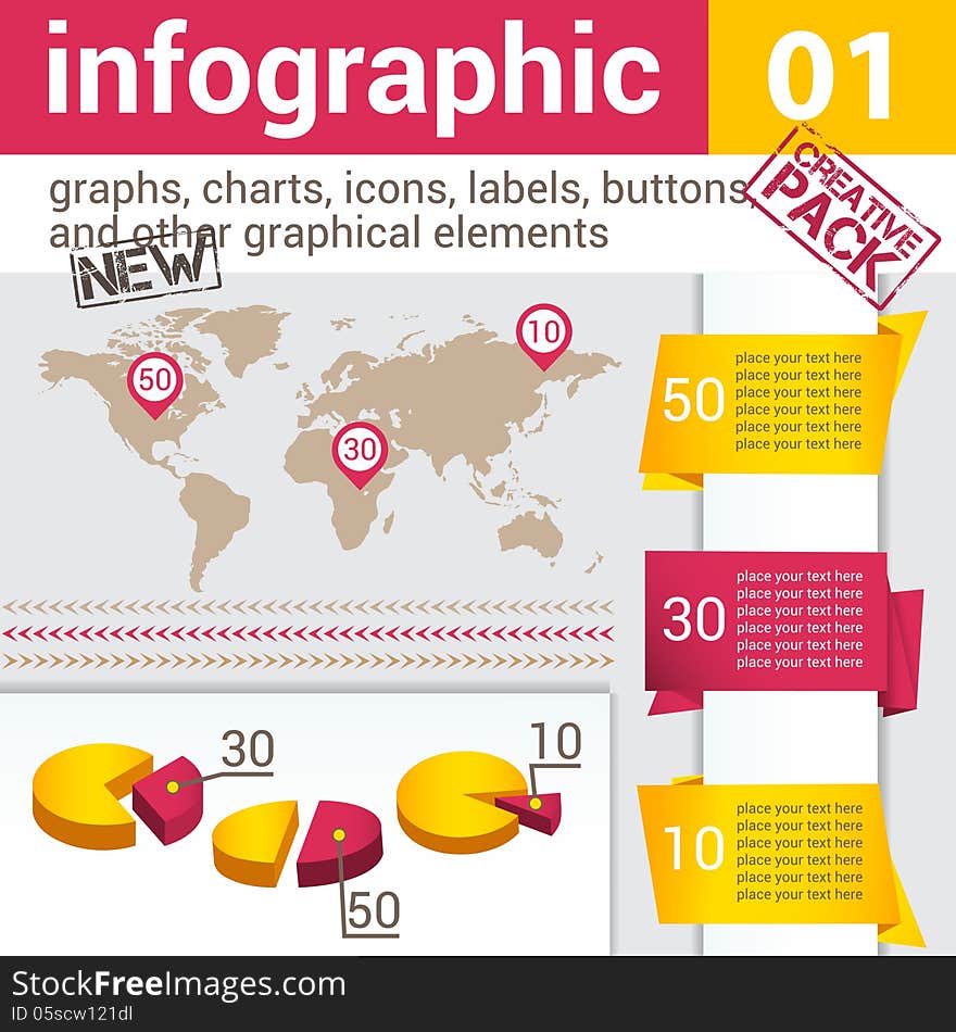 Set Of Elements For Infographics. Set Of Elements For Infographics