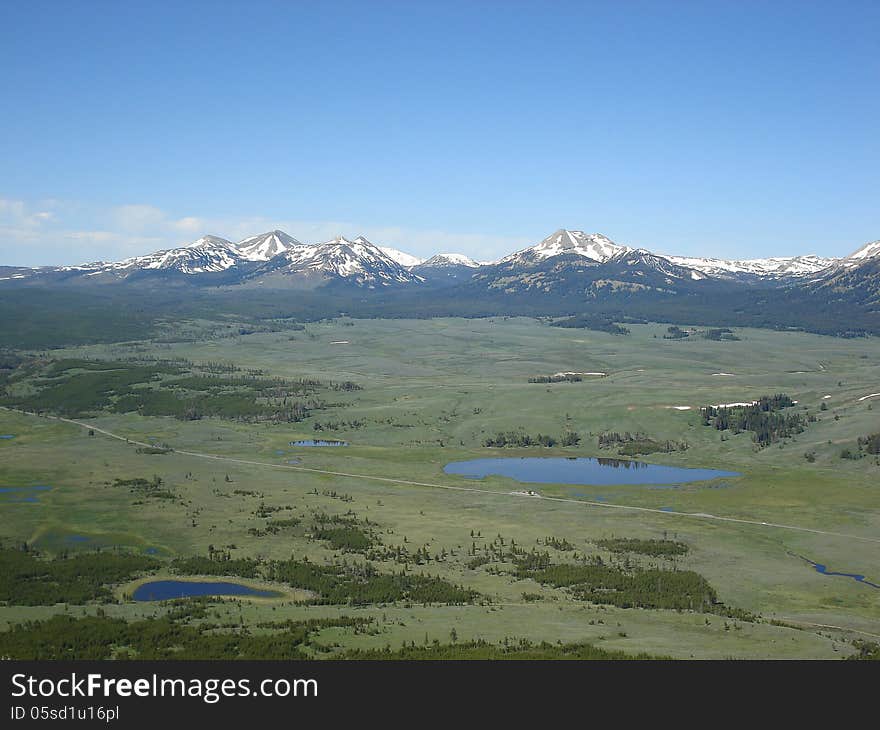 Gardners Hole, Yellowstone Np, from Bunsen Peak. Gardners Hole, Yellowstone Np, from Bunsen Peak