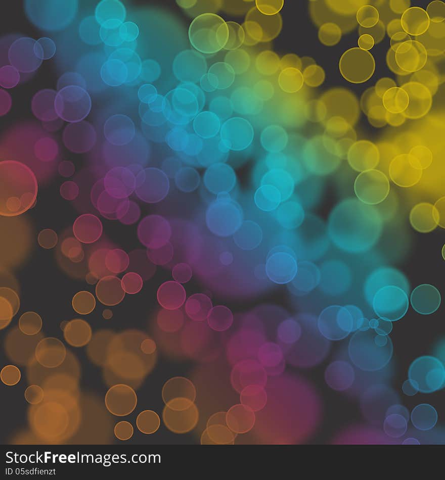 Rainbow (Orange pink blue yellow) Bokeh wallpaper. Rainbow (Orange pink blue yellow) Bokeh wallpaper