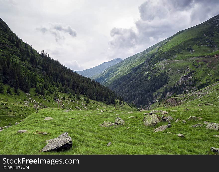 Beautiful mountains landscape in Carpathian