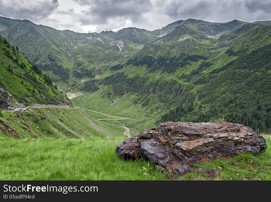 Beautiful mountains landscape in Carpathian