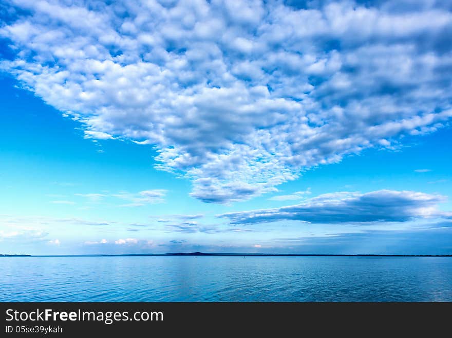 White cumulus clouds