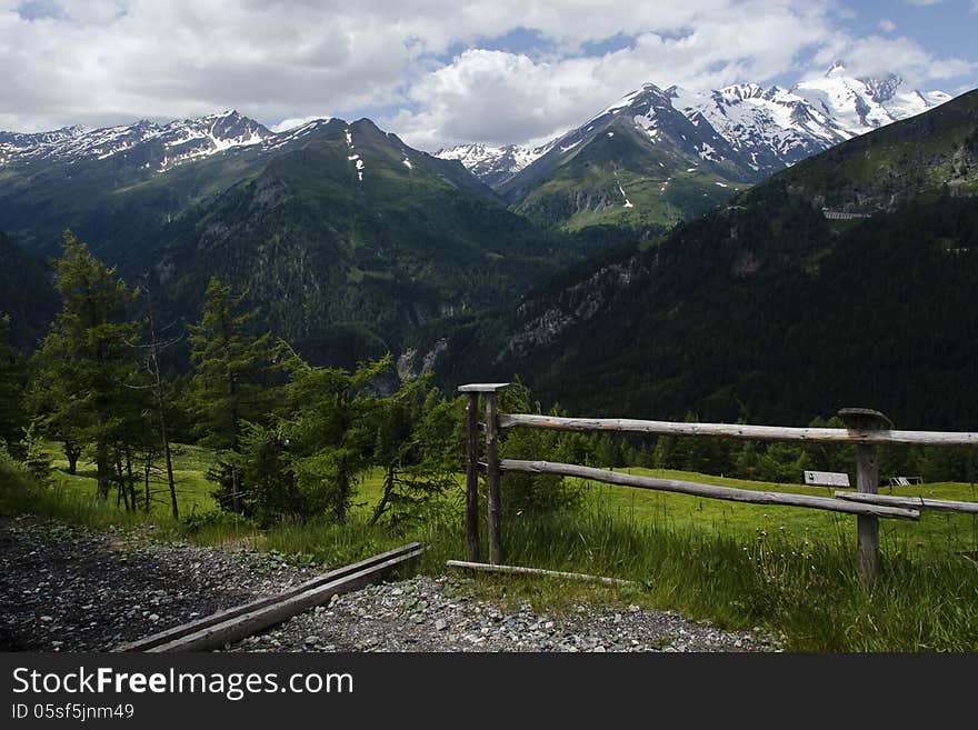 Beautiful alps landscape of mountain in Austria.