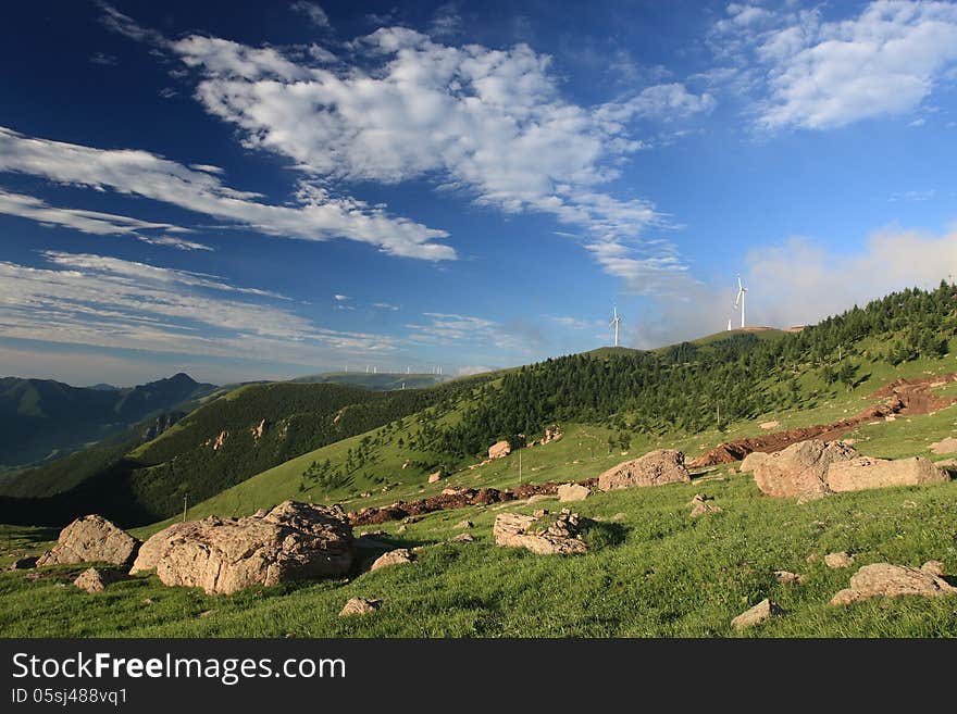 Landscape of Cha Mountain in Yu County, Hebei Province, China. Landscape of Cha Mountain in Yu County, Hebei Province, China