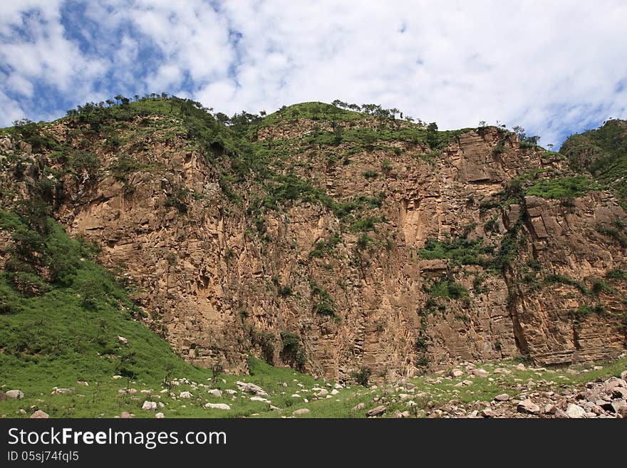 Landscape of Cha Mountain in Yu County, Hebei Province, China. Landscape of Cha Mountain in Yu County, Hebei Province, China