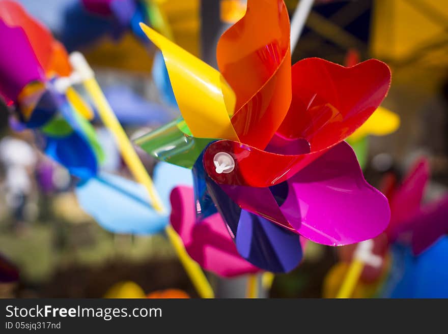 Colorful pin wheel