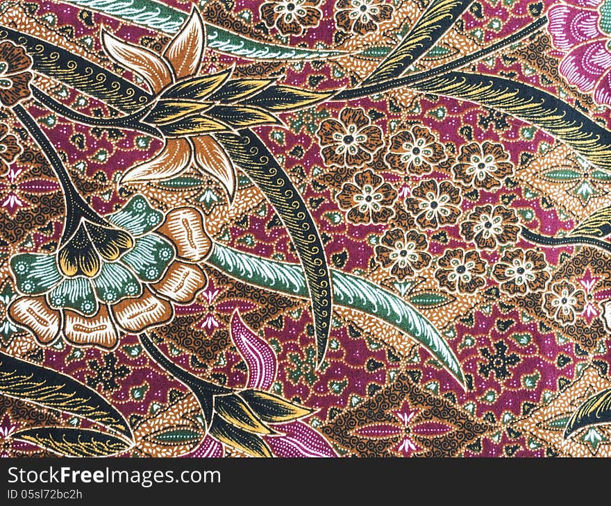 Beautiful Batik Floral Pattern and Motifs. Beautiful Batik Floral Pattern and Motifs