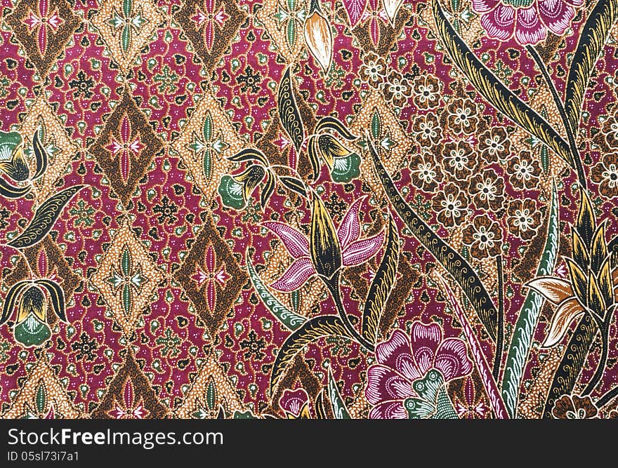 Beautiful Batik Floral Pattern and Motifs. Beautiful Batik Floral Pattern and Motifs