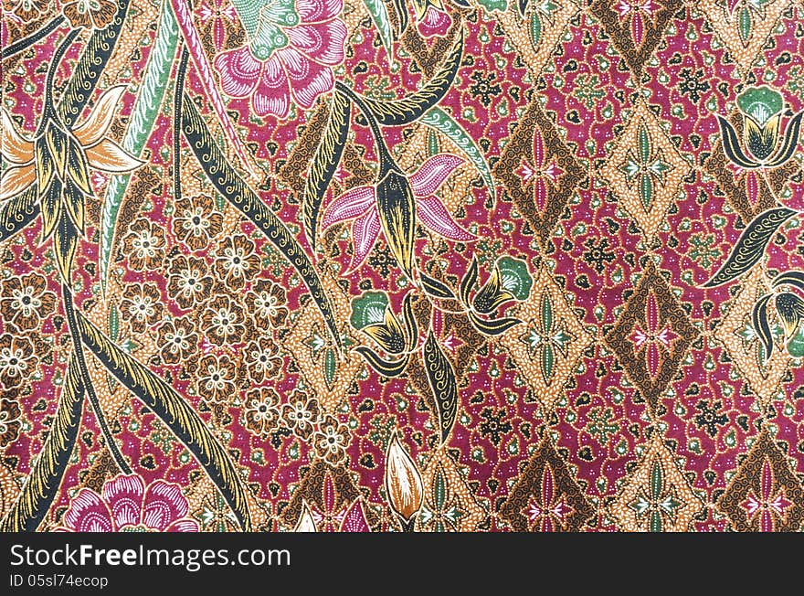 Beautiful Batik Floral Pattern and Motifs. Beautiful Batik Floral Pattern and Motifs