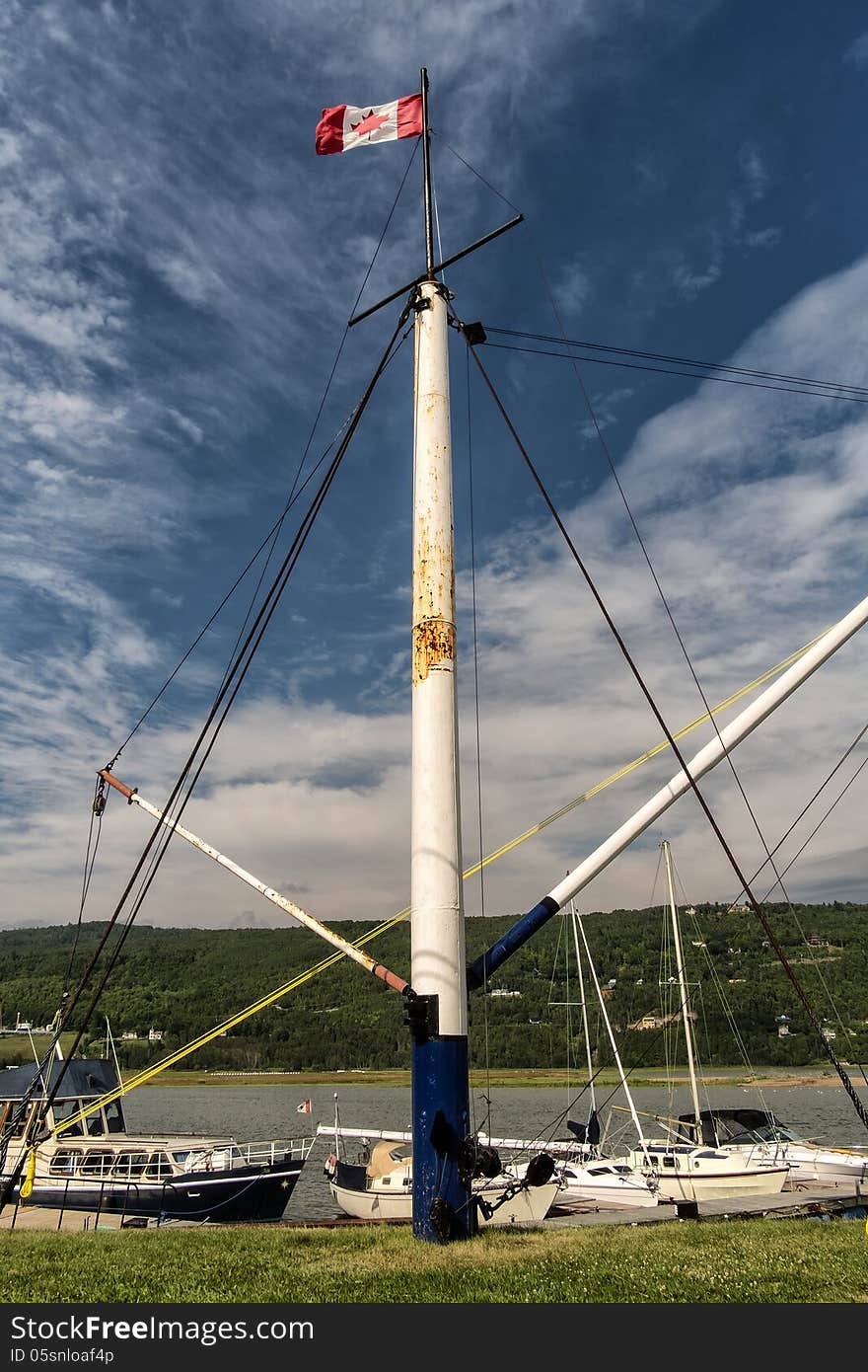 Boats in a Marina with a bright blue sky. Boats in a Marina with a bright blue sky