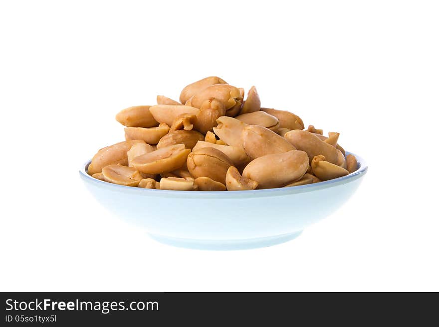 Peanuts isolated on white background