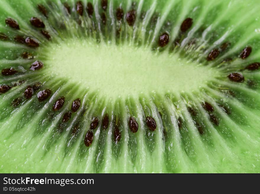 Kiwi Fruit As Background. Macro. Close Up.