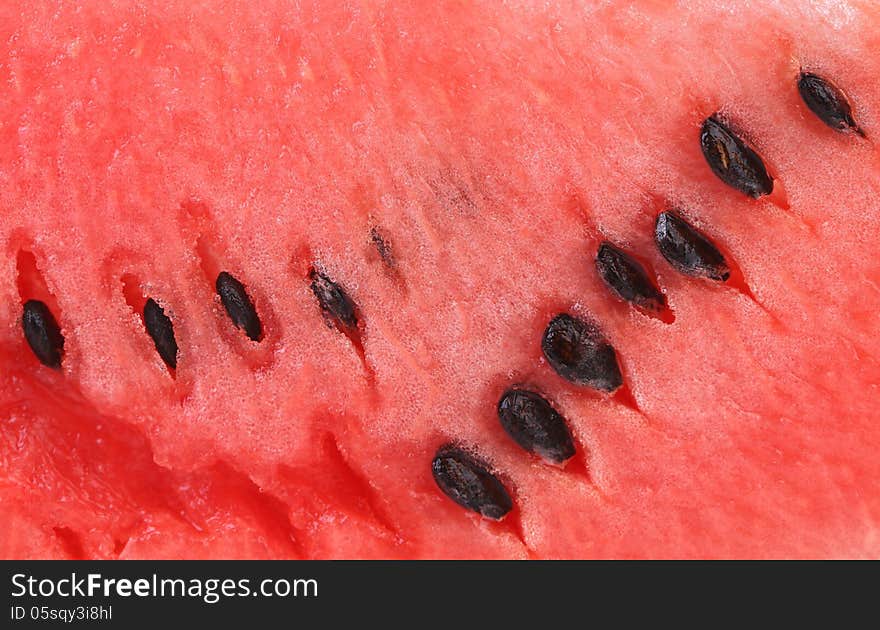 Slice of watermelon. Close up. Whole background.