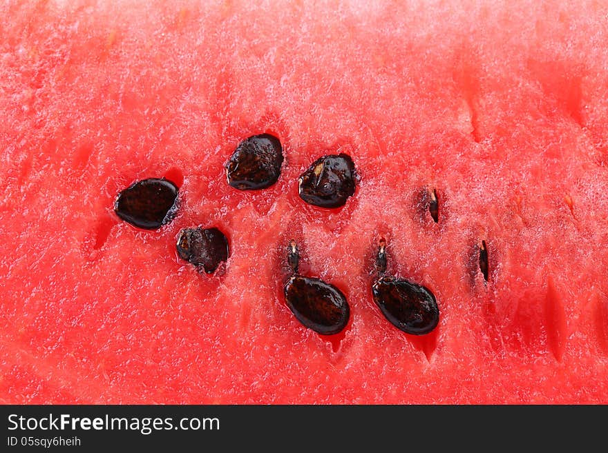 Slice of watermelon. Close up. Whole background.