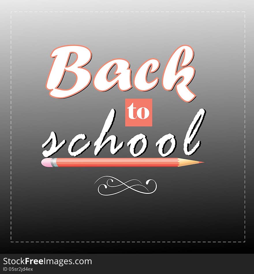 Back to school typographic elements - Vintage Style Back to School