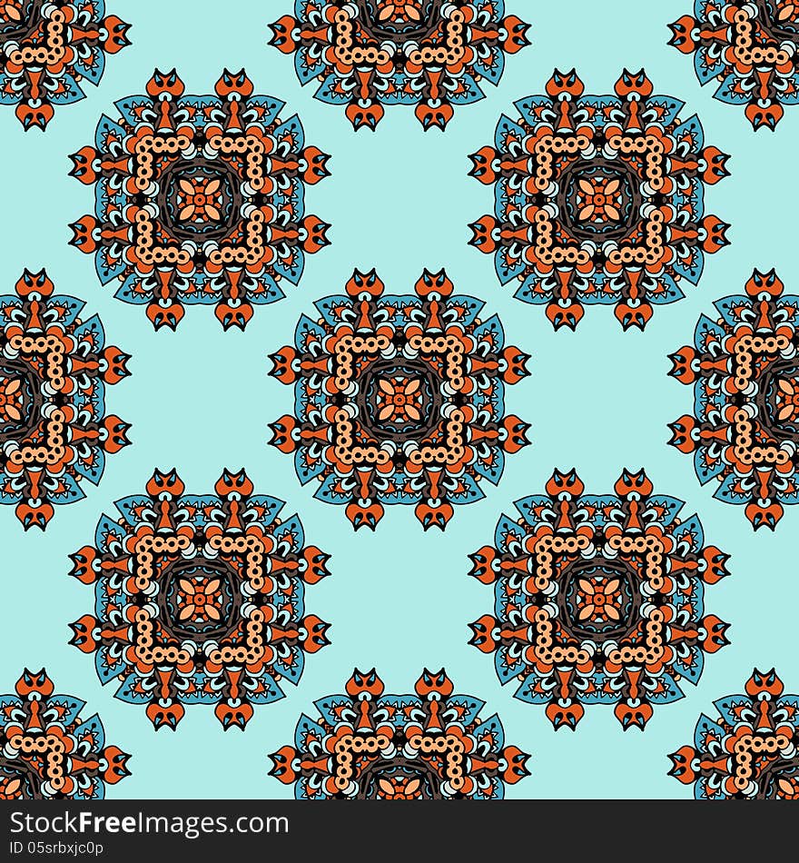 Geometric ethnic style seamless pattern. Geometric ethnic style seamless pattern