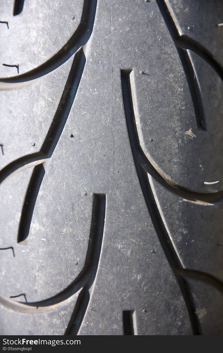 Detail from the front tire bikes. Detail from the front tire bikes