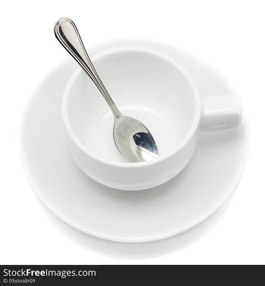 Coffee cup and spoon