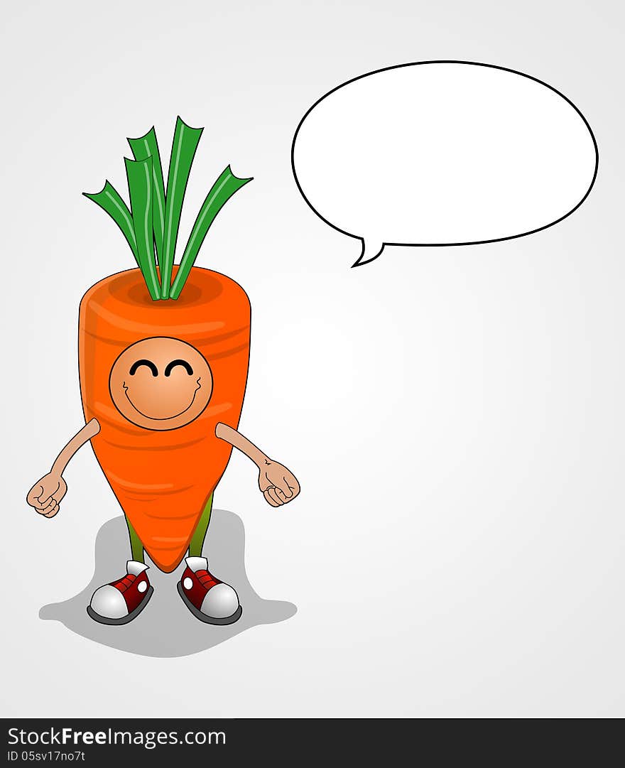 An illustration of kid wearing Carrot suit done by software. An illustration of kid wearing Carrot suit done by software