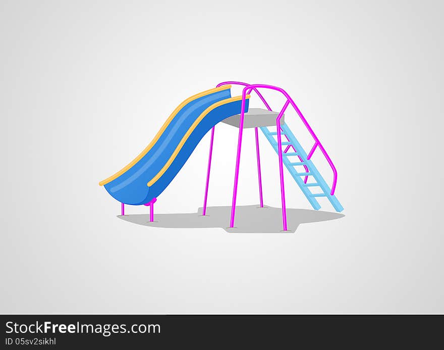 Illustration of tool for playing slide done by software. Illustration of tool for playing slide done by software