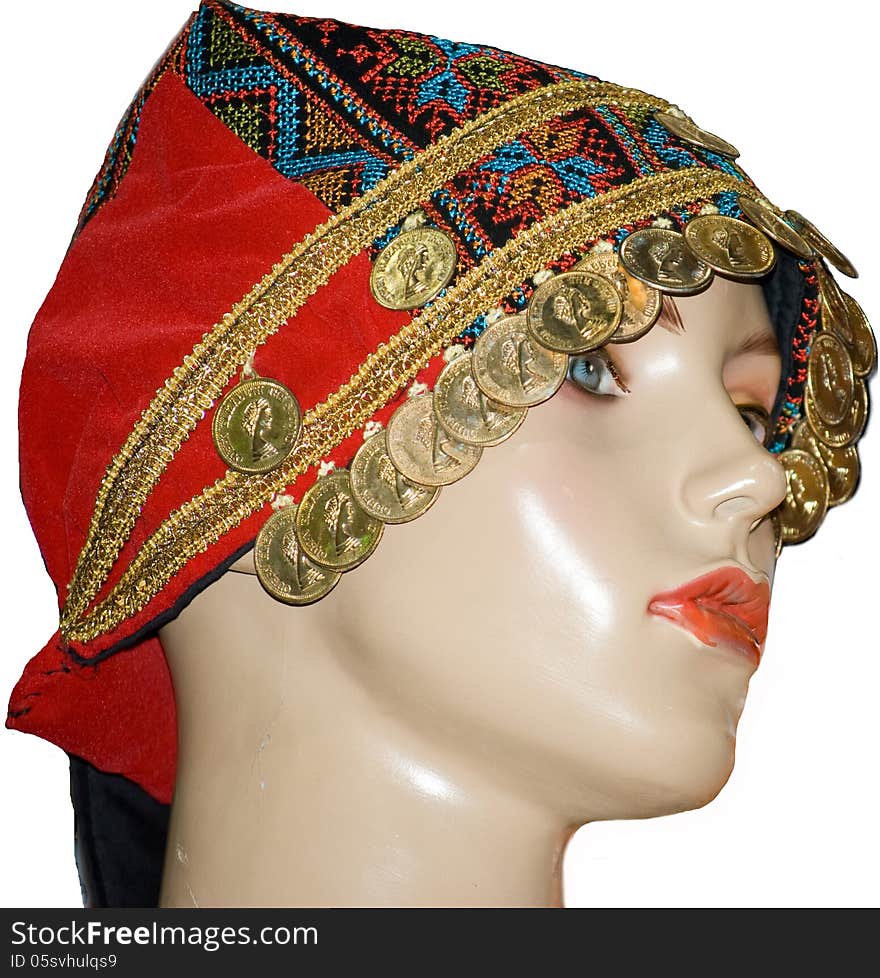 A Turkish Mannequin face close-up displaying headscarf