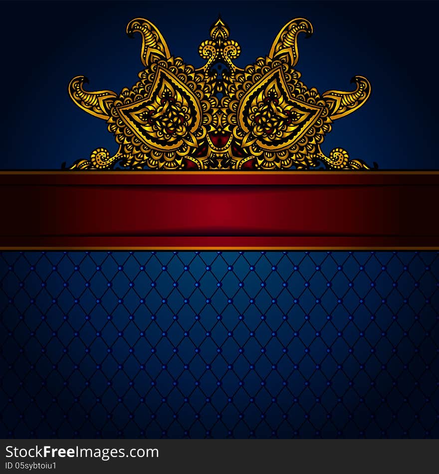 Gold Luxury Vector Background with Border. Gold Luxury Vector Background with Border