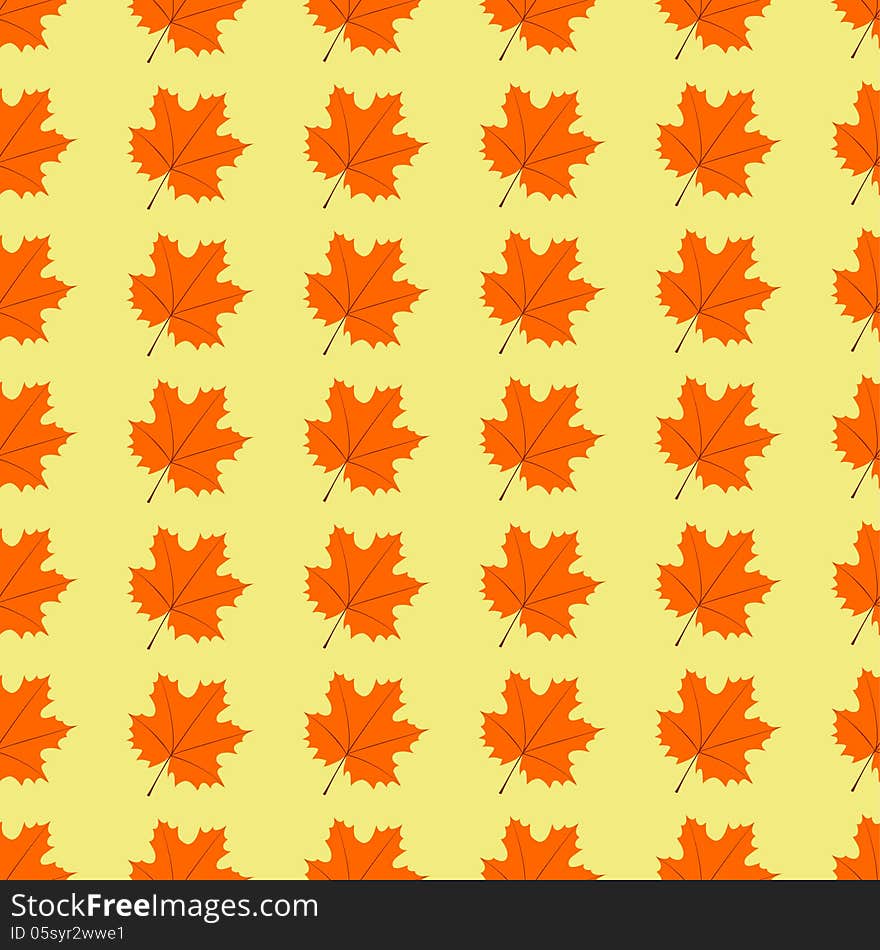 Maple leaves seamless pattern. This is file of EPS8 format.