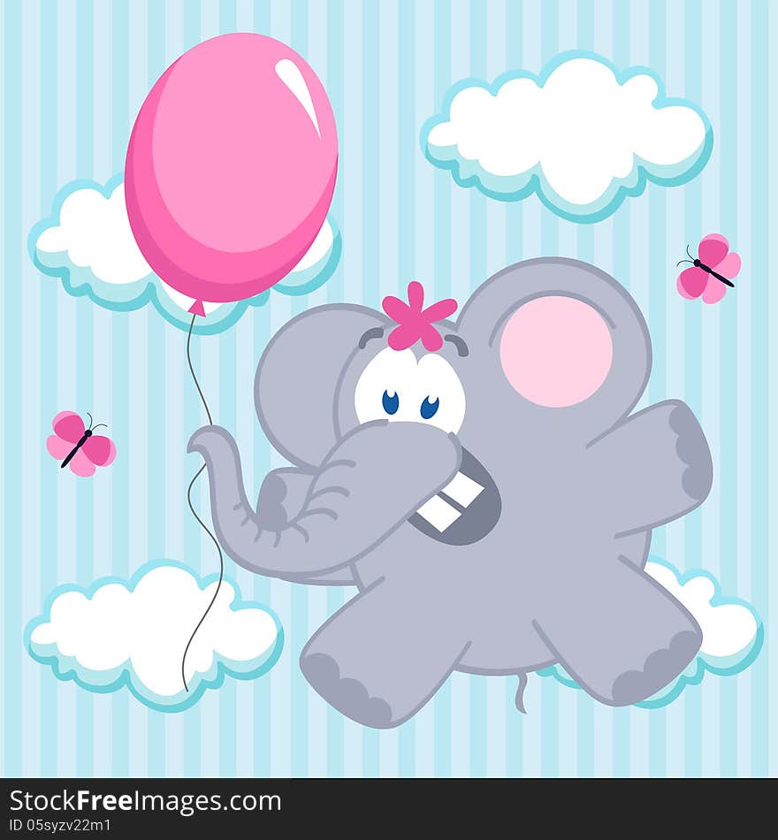 Elephant on balloon