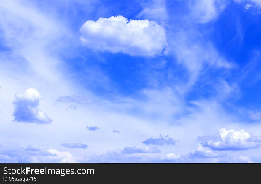 Clouds, sky blue day background