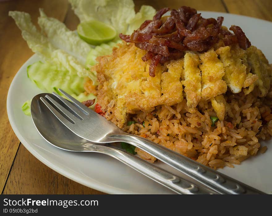 Fried rice with chili paste